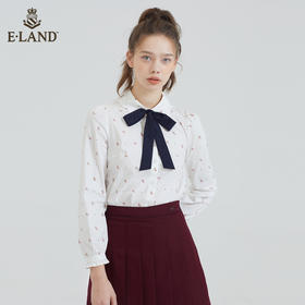 衣恋	娃娃领可爱甜美印花衬衫女 EEYWB38C3M