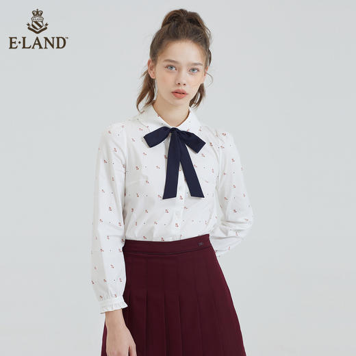 衣恋	娃娃领可爱甜美印花衬衫女 EEYWB38C3M 商品图0