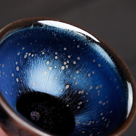 建盏茶杯主人杯四色杯陶瓷品茗杯蓝麒麟百花油滴禅定窑变天目茶盏 商品图3