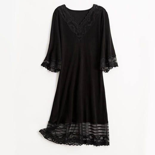 TG-TG03S119真丝吊带睡裙女夏季性感蕾丝薄款桑蚕丝睡衣女宽松外穿家居服 商品图7