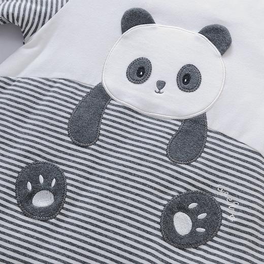 英氏婴儿分腿长袖睡袋男女宝熊猫图案夹棉睡袋防踢被YESFJ01014A 商品图3