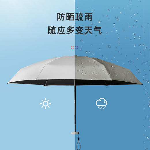 左都太阳遮阳伞黑胶防晒折叠女夏季晴雨两用防紫外线口袋小巧迷你 商品图5