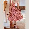 欧芮儿雪纺半身裙2021新款高腰显瘦创意字母印花时髦优雅伞裙 商品缩略图1