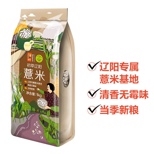 中粮初萃辽阳薏米1kg 薏仁米杂粮 商品图6