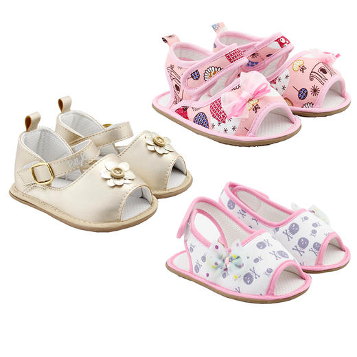【特惠19元/双】比士尼童鞋 夏款凉鞋婴幼儿宝宝步前鞋学步鞋 男宝女宝软底 商品图1