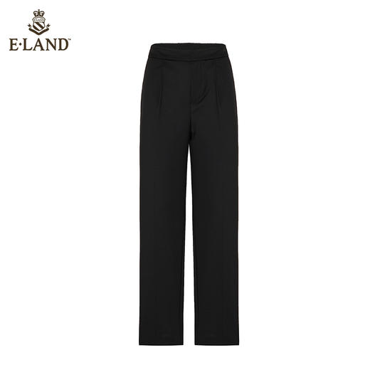 衣恋	时尚休闲宽松显瘦垂感黑色直筒西装裤 EETCB38H2M 商品图3