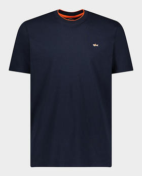 鲨鱼/PAUL&SHARK 纯色圆领短袖T恤