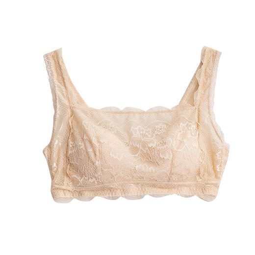 TG-TG02S076薄款真丝抹胸式无钢圈文胸防走光裹胸性感蕾丝胸罩桑蚕丝内衣 商品图4