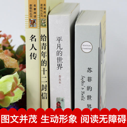 全套4册苏菲的世界正版原版原著作家出版社给青年的十二封信初中版必读八年级下册8平凡的世界名人传初中生人民教育出版社名著文学 商品图3