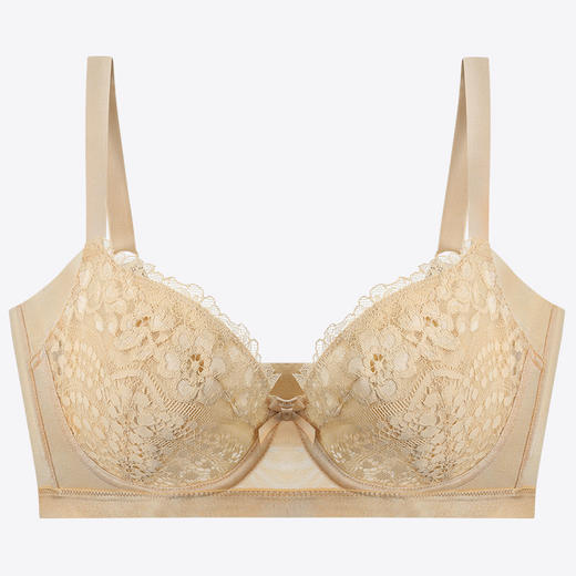 奶糖派安心高侧比无痕遮副乳超薄单层夏肤色隐形显小大胸内衣大码文胸 商品图1