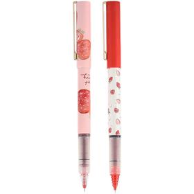 晨光草莓限定直液式ARP57915黑签字笔文具学生中性笔