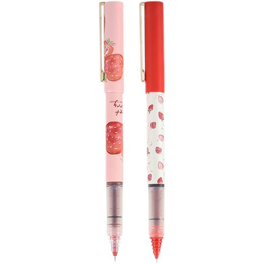 晨光草莓限定直液式ARP57915黑签字笔文具学生中性笔 商品图0