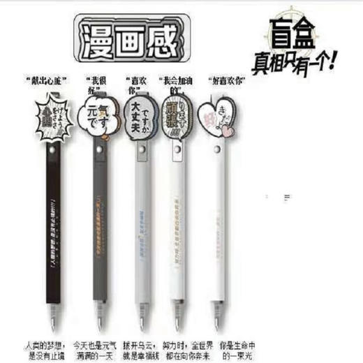 晨光二次元の日常中性笔盲盒AGPH3610黑0.5文具学生办公 商品图0