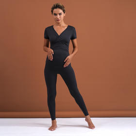 HaWaTa华威特瑜伽孕妇裤居家户外高弹力外穿托腹九分裤