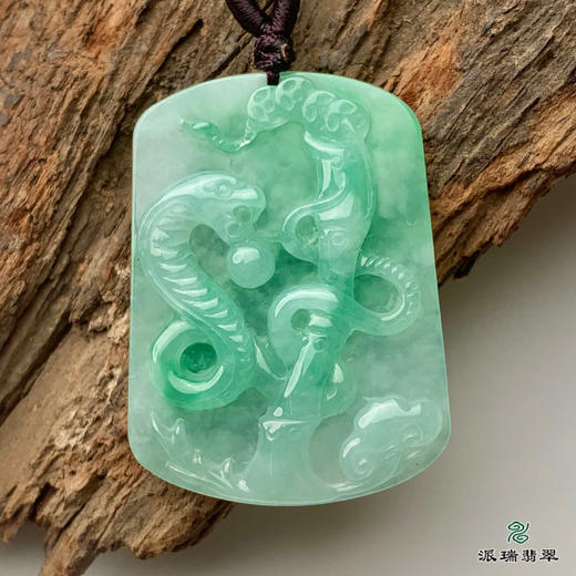 派瑞翡翠 翡翠挂件 冰糯种 绿色 商品图0