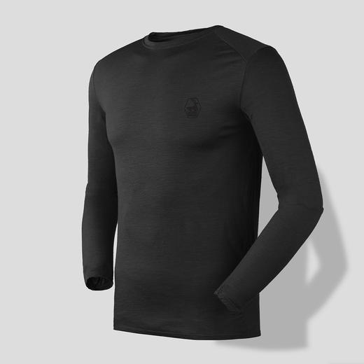 优极UG 男女款美丽诺羊毛长袖T恤 商品图1