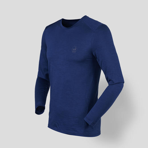 优极UG 男女款美丽诺羊毛长袖T恤 商品图6