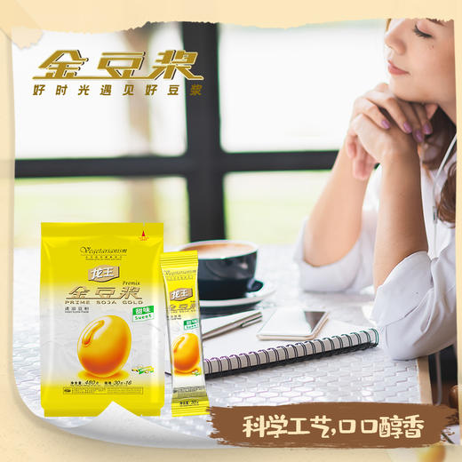 龙王豆浆粉 金豆浆480克 原/甜味 高植物蛋白 营养早餐速溶豆粉  商品图2