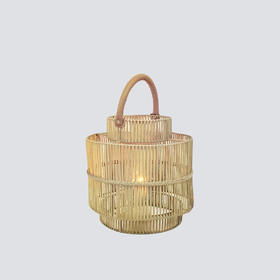 NS家居nsfurniture进口手工藤制户外灯笼烛台-大NSDE-SYN 015*Khaki/Cream/Black