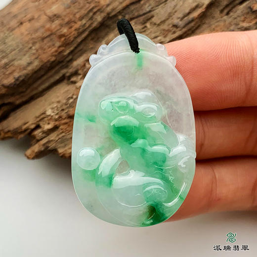 派瑞翡翠 翡翠挂件 冰糯种 绿色 商品图2