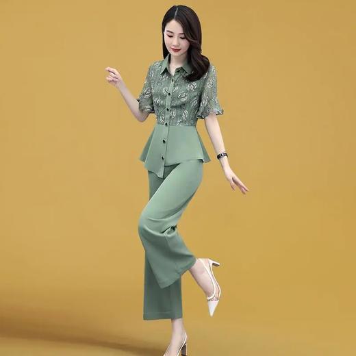 TZW-新款夏季气质显瘦女士夏装时尚阔腿裤两件套 商品图3
