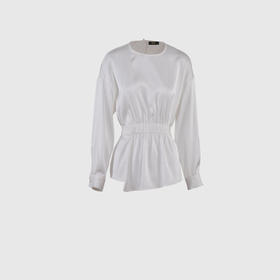 腰部褶皱收腰衬衣