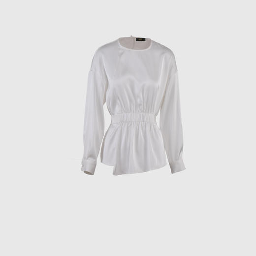 腰部褶皱收腰衬衣 商品图0