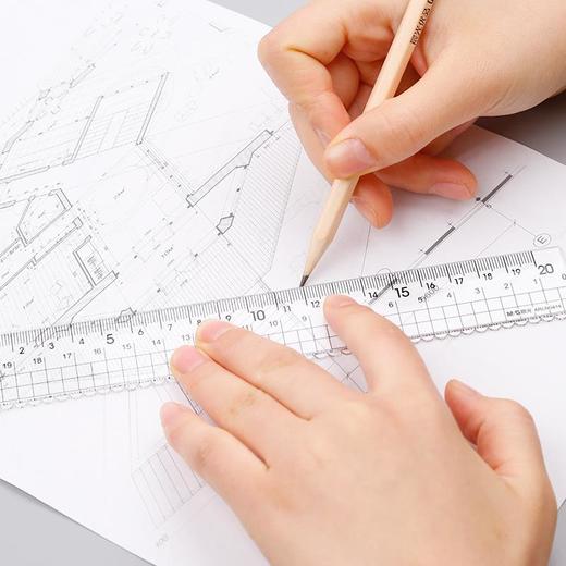 晨光简亚克力15cm直尺ARLN0413学生文具透明塑料学生用尺 商品图1