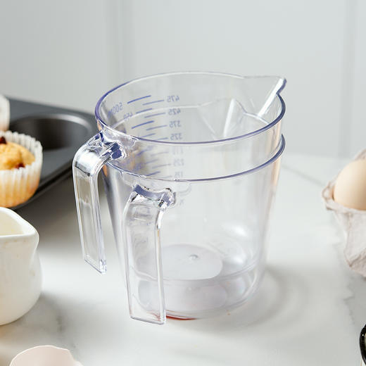百钻塑料量杯带刻度500毫升 奶茶烘焙标准量杯家用小量杯烘培工具 商品图5