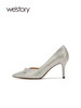westory女款闪耀尖头细跟婚宴款高跟鞋W21CE71041 商品缩略图1