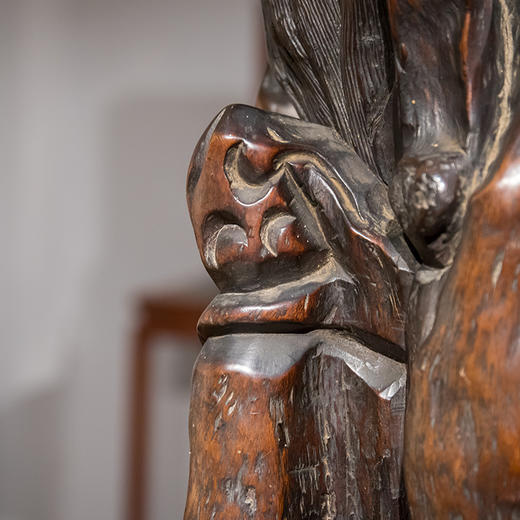 清代 龙眼木随形根雕寿星像 商品图4