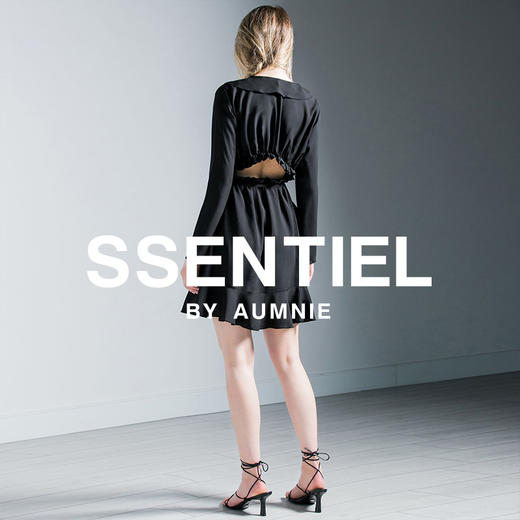 荷叶边绑带连衣裙 / Ruffled Wrap Mini Dress 商品图1