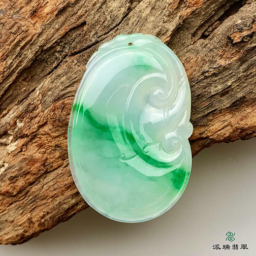 派瑞翡翠 翡翠挂件 冰糯种 绿色 商品图2