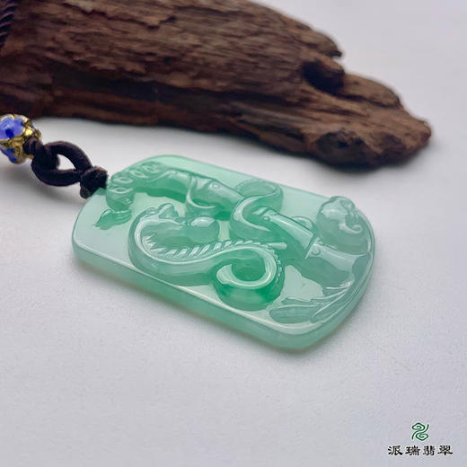派瑞翡翠 翡翠挂件 冰糯种 绿色 商品图3