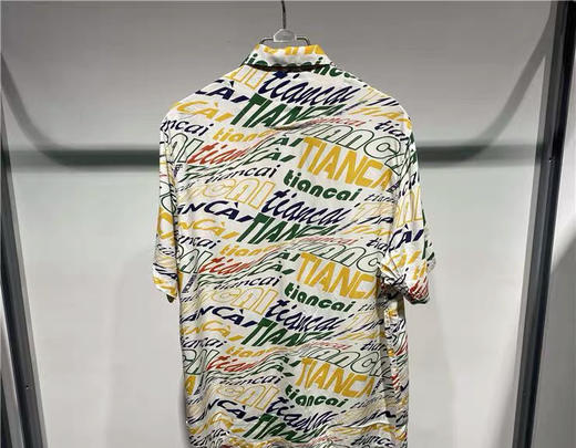 Jasonwood/坚持我的 夏季新款字母印花宽松短袖衬衫男211105101 商品图2