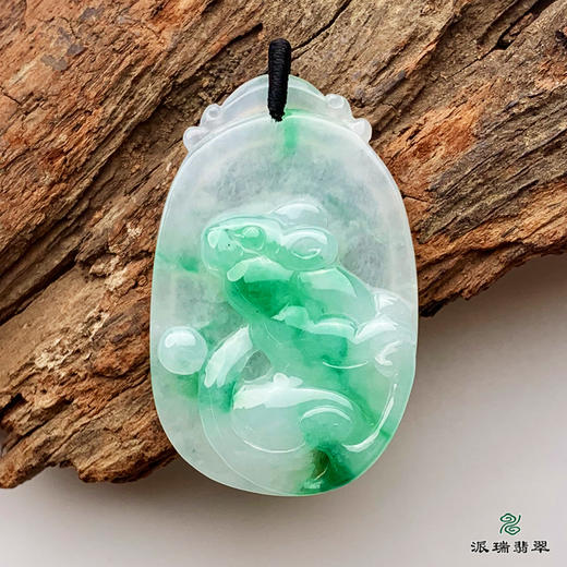 派瑞翡翠 翡翠挂件 冰糯种 绿色 商品图0