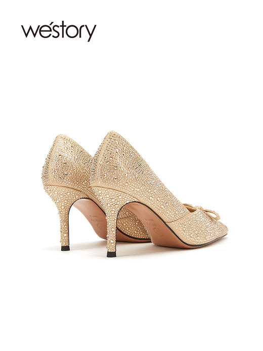 westory女款闪耀尖头细跟婚宴款高跟鞋W21CE71041 商品图2