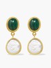 订购6周到｜Vintouch-Malachite & Pearl-孔雀石 珍珠 耳环［意大利设计师] 商品缩略图1