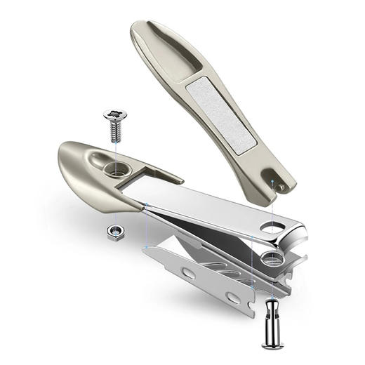 「指甲不飞溅」双立人同款防飞溅指甲剪 削甲如泥 耐用锋利 3件套雕刻指甲剪 3件套激光指甲剪 不掉漆 360度°旋转不脱落 商品图6