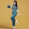 TZW-新款夏季气质显瘦女士夏装时尚阔腿裤两件套 商品缩略图6