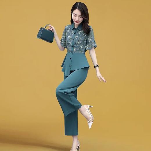 TZW-新款夏季气质显瘦女士夏装时尚阔腿裤两件套 商品图6
