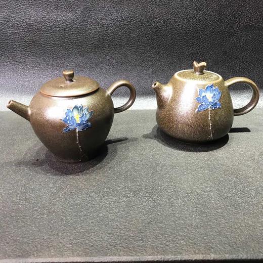 陶瓷茶具曜变茶壶个性创意荷花单壶过滤茶壶家用大容量功夫泡茶器 商品图3