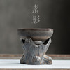 复古鎏金茶漏陶瓷茶渣过滤网创意枯木茶道摆件个性茶置盖置 商品缩略图0