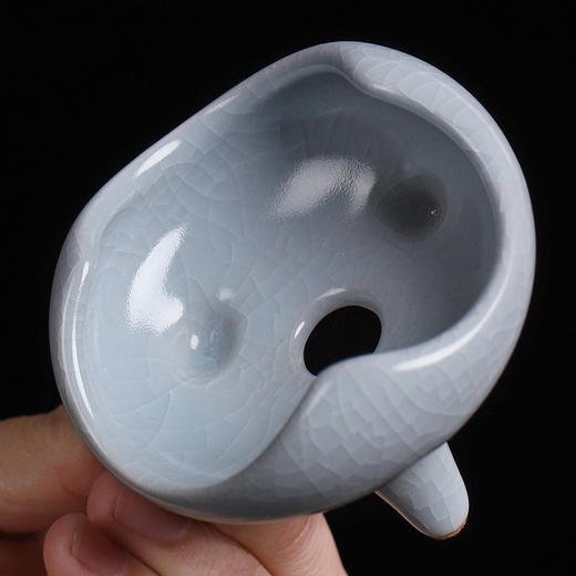 汝窑茶漏创意冰裂釉茶隔架子托家用陶瓷茶叶过滤器可养茶道零配件 商品图1