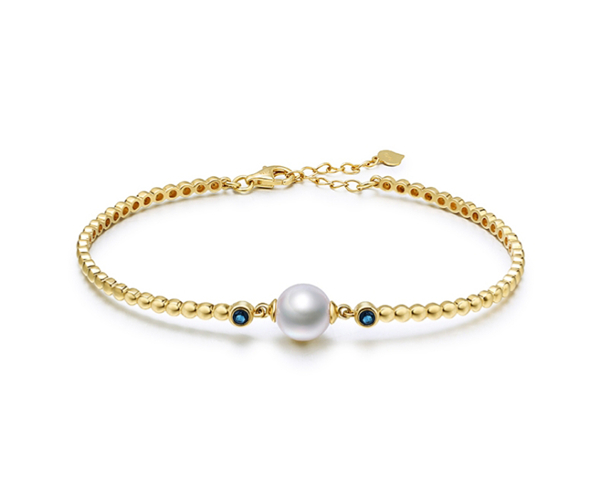 Pearl moments BLUE STONE BRACELET 蓝色麦穗珍珠手环