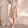 剩S/XL 米思阳2022秋装新款气质赫本风杏色大摆裙高腰显瘦a字半身裙0571 商品缩略图2