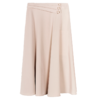 剩S/XL 米思阳2022秋装新款气质赫本风杏色大摆裙高腰显瘦a字半身裙0571 商品缩略图4