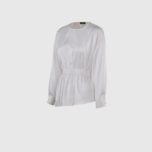 腰部褶皱收腰衬衣 商品图1