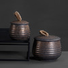 粗陶鎏金螺纹茶叶罐密封复古创意普洱茶存放罐家用装茶叶容器 商品缩略图0
