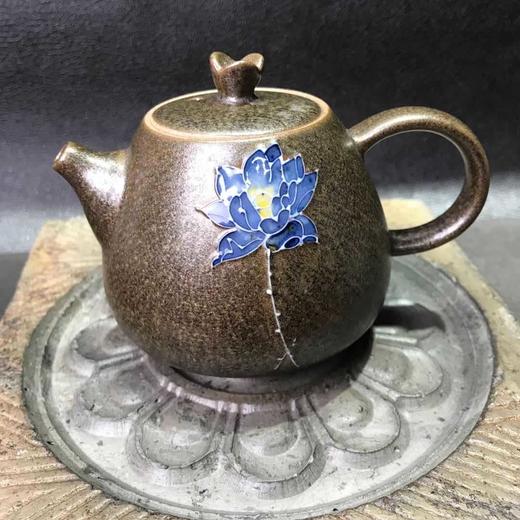 陶瓷茶具曜变茶壶个性创意荷花单壶过滤茶壶家用大容量功夫泡茶器 商品图7